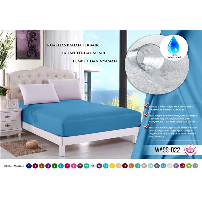 Sprei waterproof polos anti ompol tidur nyaman-1