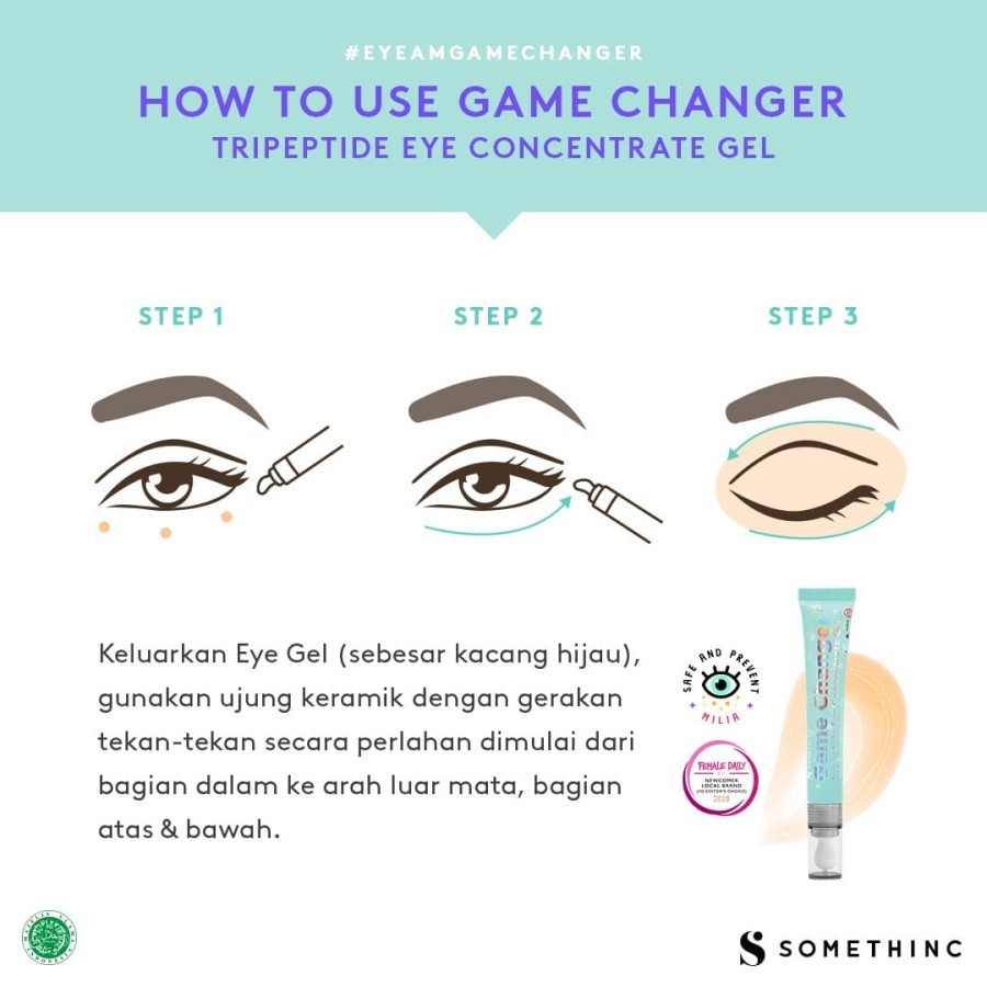 ✨ AKU MURAH ✨Somethinc GAME CHANGER Tripeptide Eye Concentrate Gel 20ml