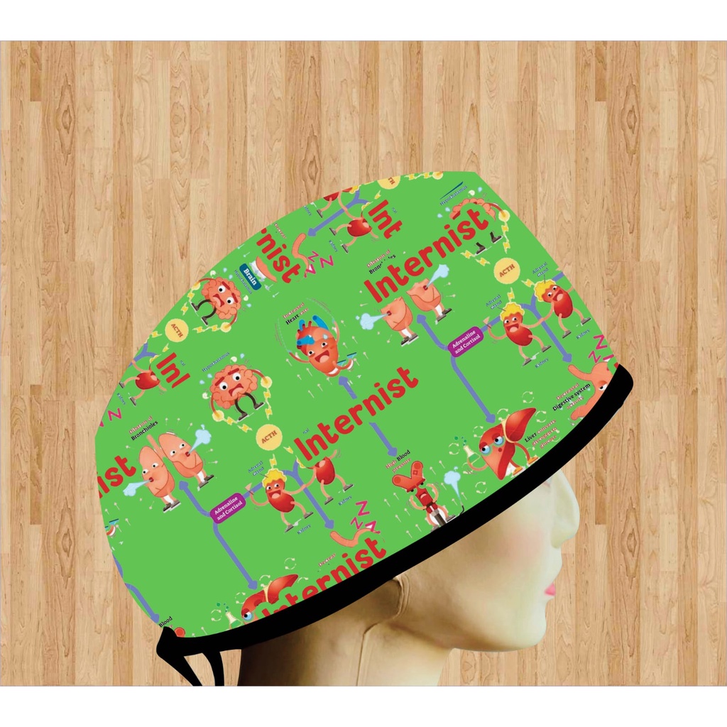 Topi Medis / Surgical Cap / Head Cap Dokter Internist