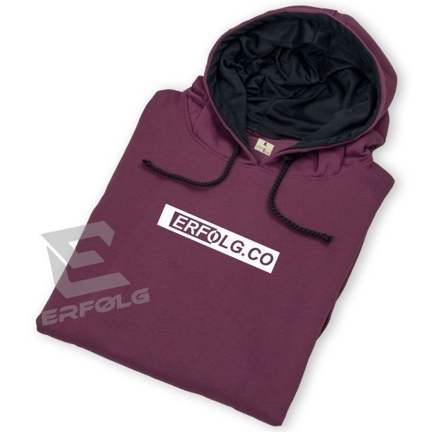 Sweater Hoodie Pria Wanita Switer Cowok Premium Distro Erfolg Clothing Brand Lokal Bandung Suwiter Warna Burgandy Basic Sablon Print Grafity Couple Pasangan Suiter Bahan Katun Fleece Taiwan Gaya Kekinian Murah