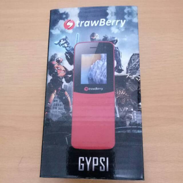 Hp Strawberry Gypsi black hitam model unik tutup slide murah lengkap box charger garansi resmi gypsi