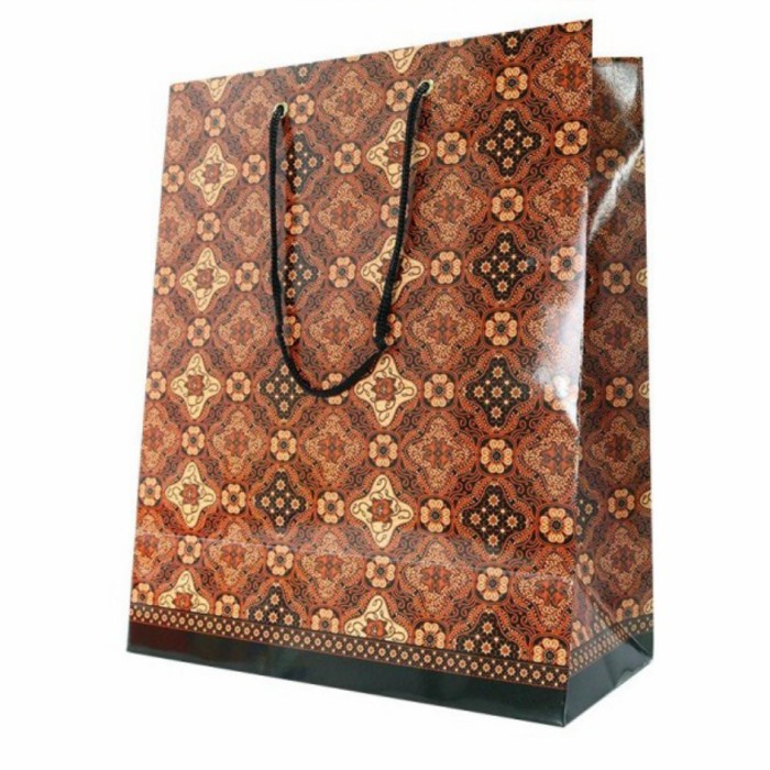 

✨ BISA COD ✨ PAPER BAG KIKY/KANTONG KERTAS MOTIF BATIK UK.33x27x14cm. 1PAK ISI 10PC - 2