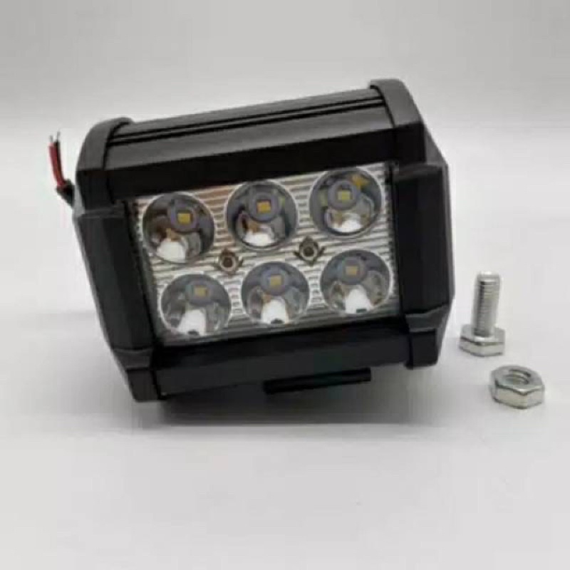 [1 mode diam]Lampu Tembak Sorot LED 6 Mata Cahaya Putih