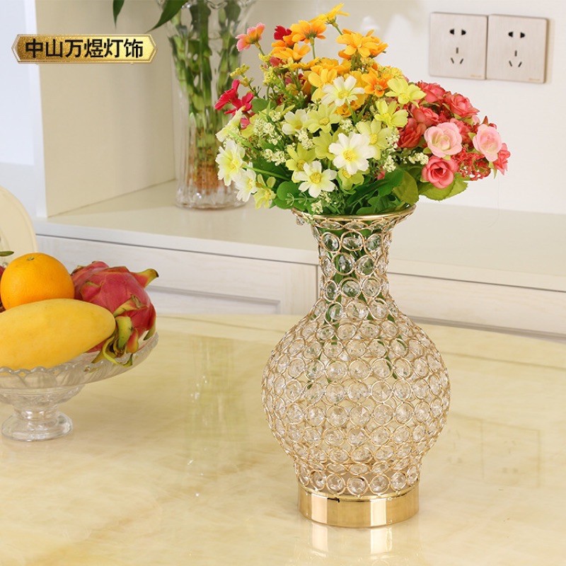 LUXURY#VASG Large VAS BUNGA CRYSTAL Vas Bunga Elegant Vas Bunga Gold Vas Bunga Crystal Bling2