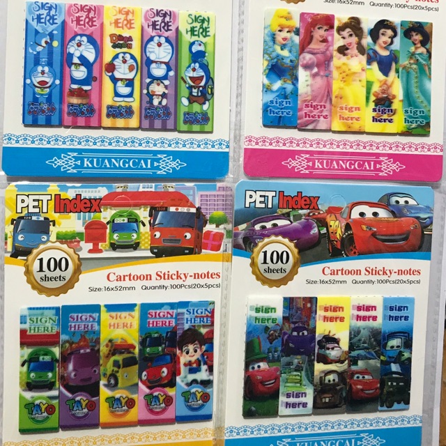 

Pembatas Buku Plastik Sticky notes karakter
