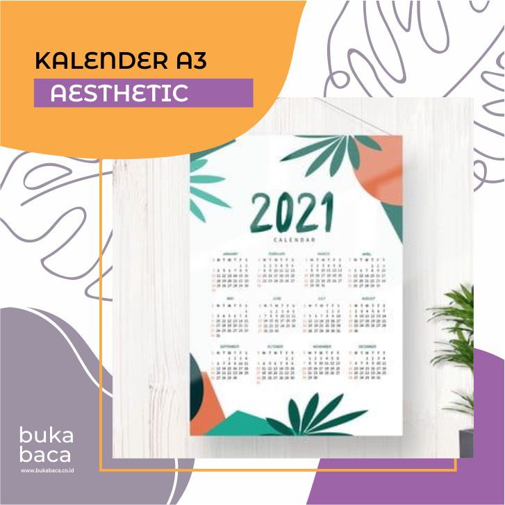 Jual [BUKABACA] KALENDER BOHO AESTHETIC TEMPELAN DINDING CUSTOM GAMBAR ...