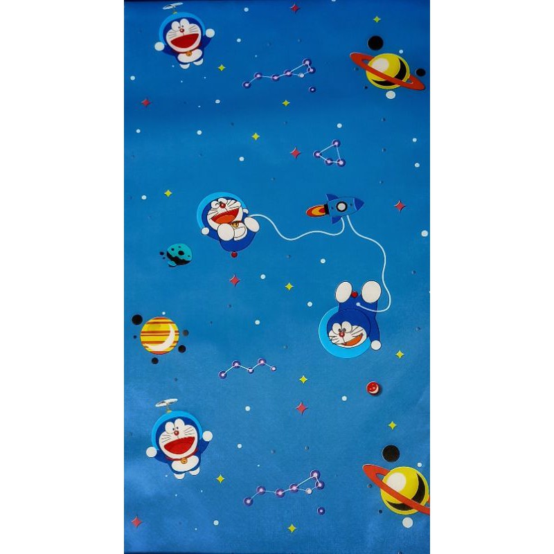 Wallpaper Sticker Dinding Motif Doraemon Planet Panjang 10M x Lebar 45cm