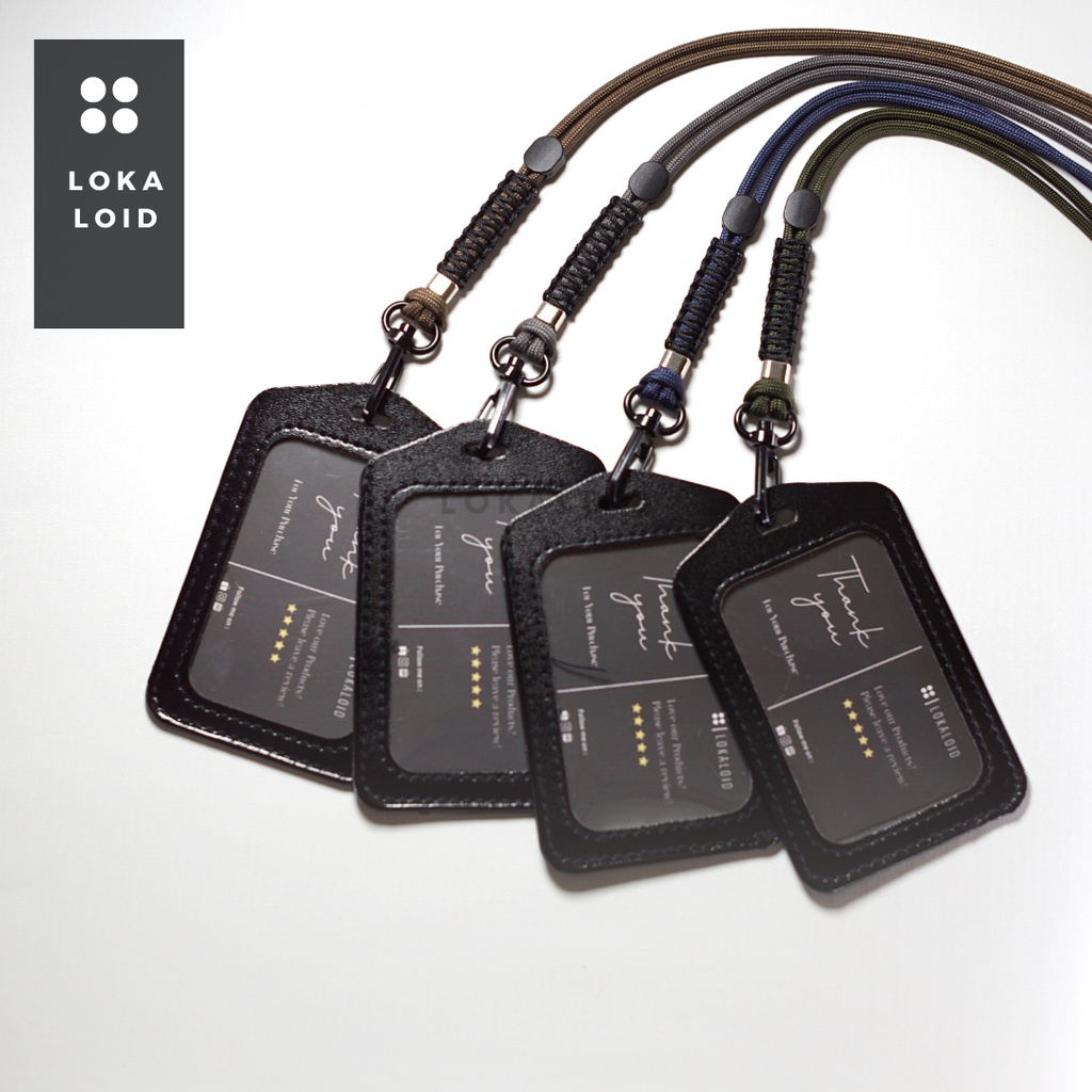 

Lanyard ID Card Paracord Gantungan Tali Nametag Kulit Cobra Knot By Lokaloid