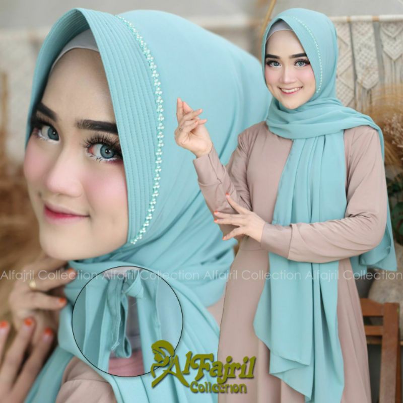 pashmina ceruty tali payet soft pad antem ori Alfajril