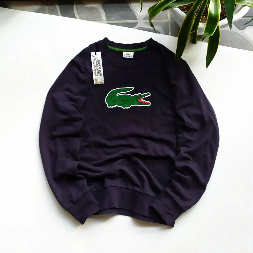 LACOSTE BIG LOGO SWEATSHIRT NAVY