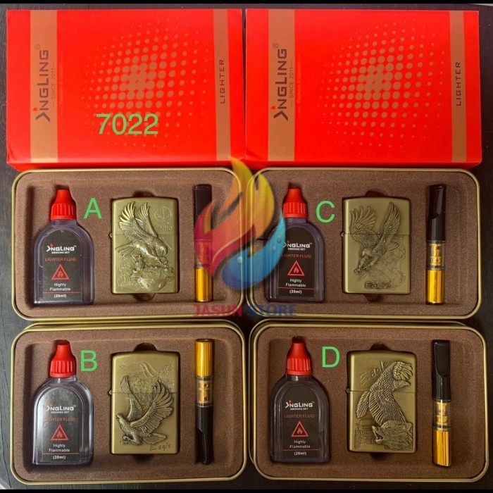 korek api Zippo set minyak kode 7022