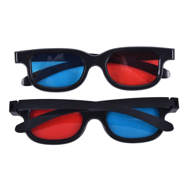 Kacamata 3D Warna Merah Biru Untuk Dimensional Anaglyph Movie DVD