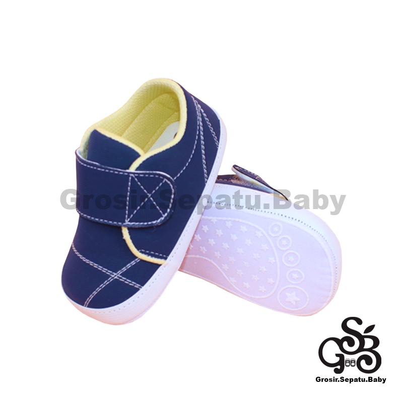 Prewalker - Sepatu Bayi - Baby Shoes | 2-12 bulan | Simple Classy NAVY casual polos ringan &amp; fleksibel