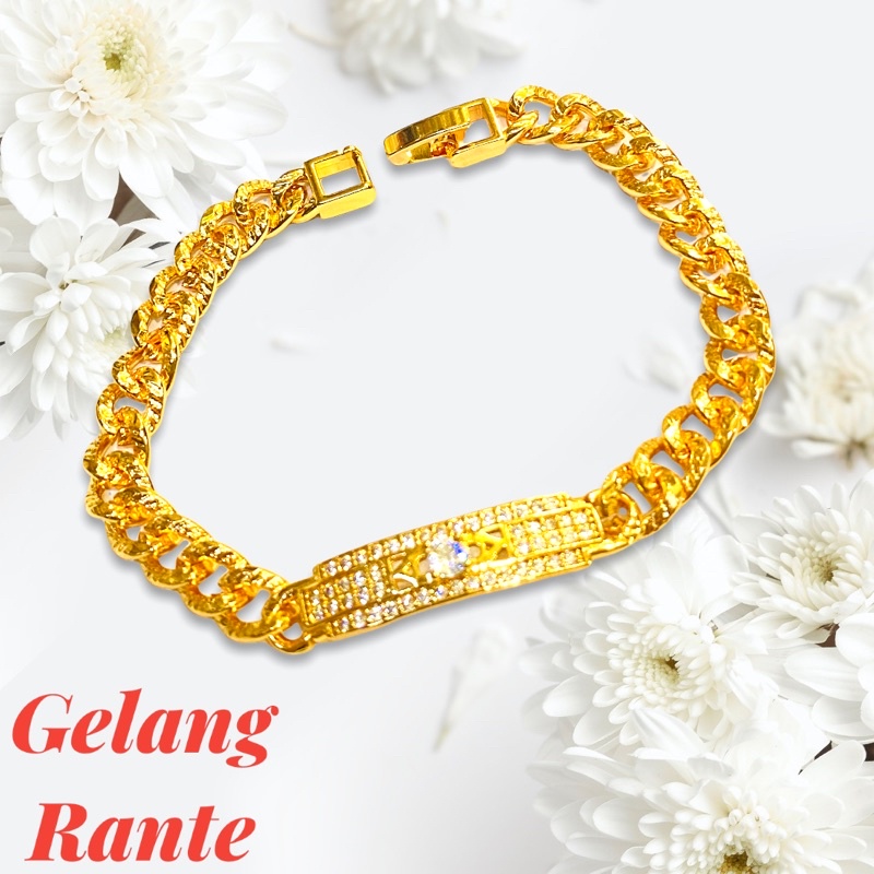 gelang tangan wanita// gelang rante//gelang permata//perhiasan