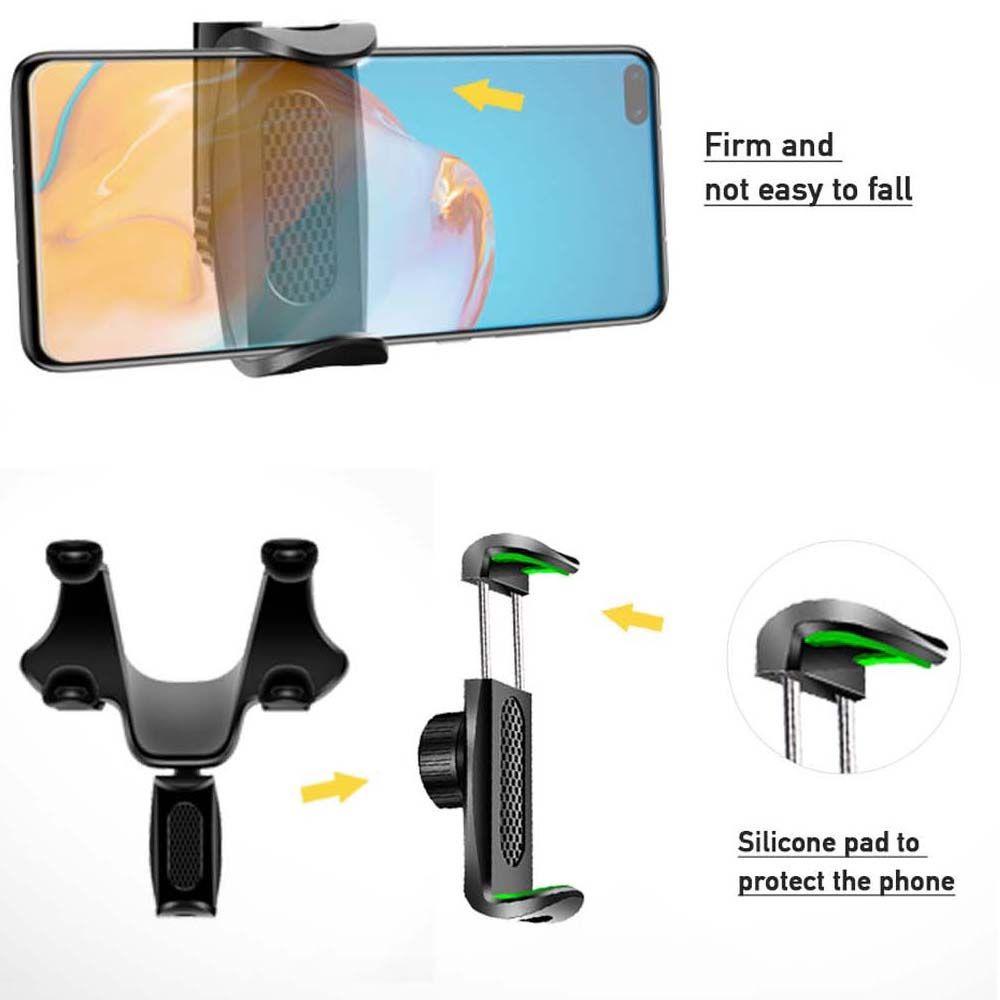 Lanfy Car Phone Holder ABS 360derajat Rotating Mount Bracket DVR/GPS Hp Aksesoris Interior Mobil Smartphone Cradle Stand