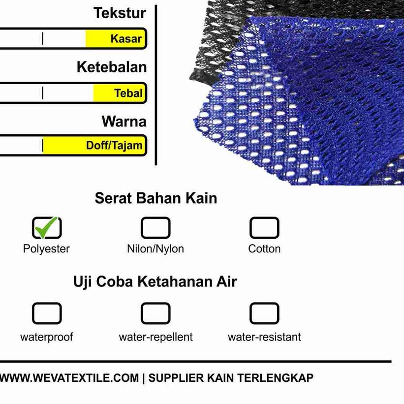 (PERMETER) Bahan Kain Jala Kain Mesh Jaring Dalaman Jaket
