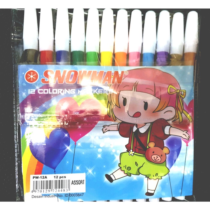 

Hari Ini Spidol Snowman 12 Warna Pw-12A Berkualitas