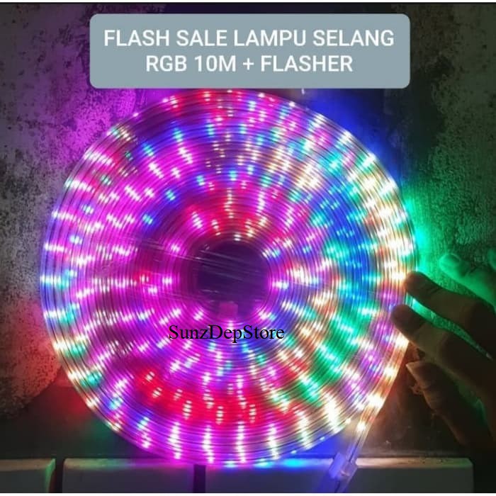 Lampu LED STRIP SELANG 3528 2835 10M 220v 10 M METER 5050 OUTDOOR RGB