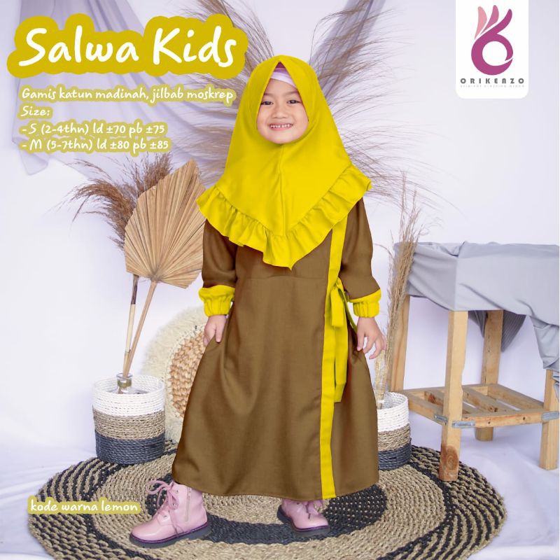 baju anak kecil/baju syar'i cewek anak/baju salwa kids/baju dress anak
