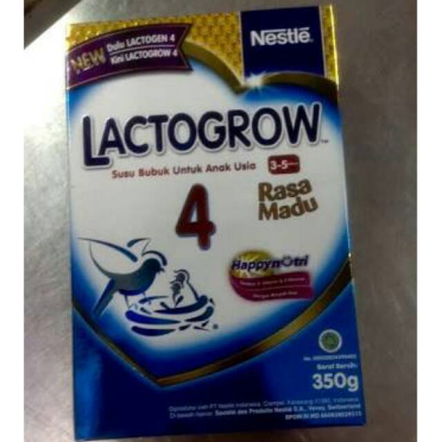 Lactogrow 4 Madu 3-5 Tahun 350gr