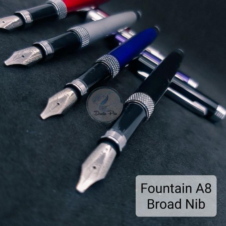 

[KODE PRODUK KJCCT6392] Pena Kaligrafi A8, Fountain Pen Broad Nib A8, Nib Lebar 1.5mm , Bisa Custom Grafir Nama / Logo