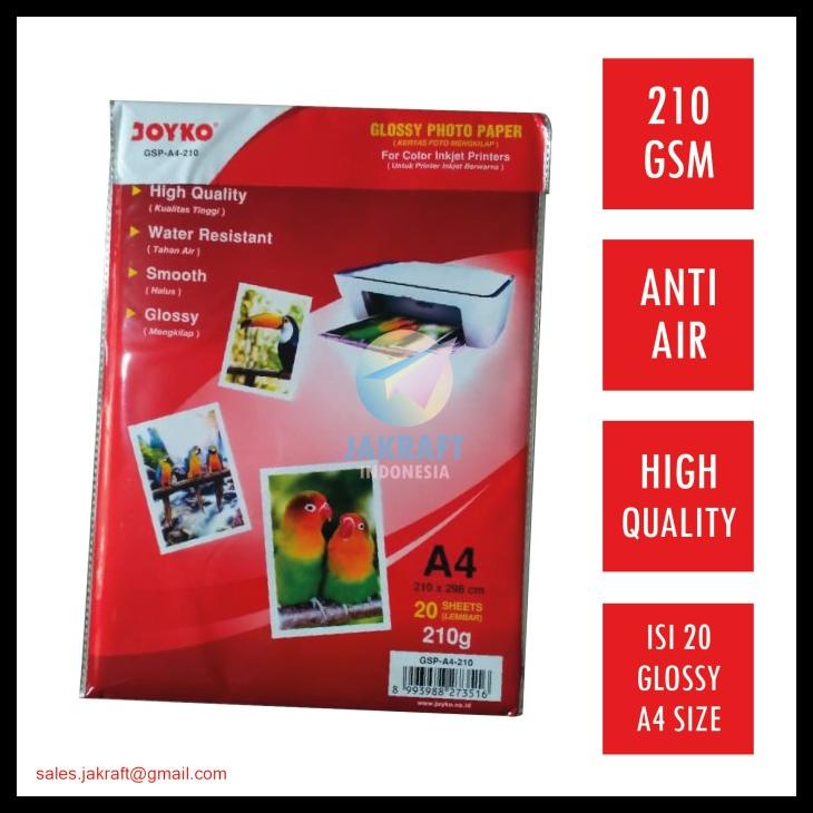 

Kertas Foto A4 Tebal Joyko 210 Gr Gsm Gram Coral Glossy Photo Paper Kode 543