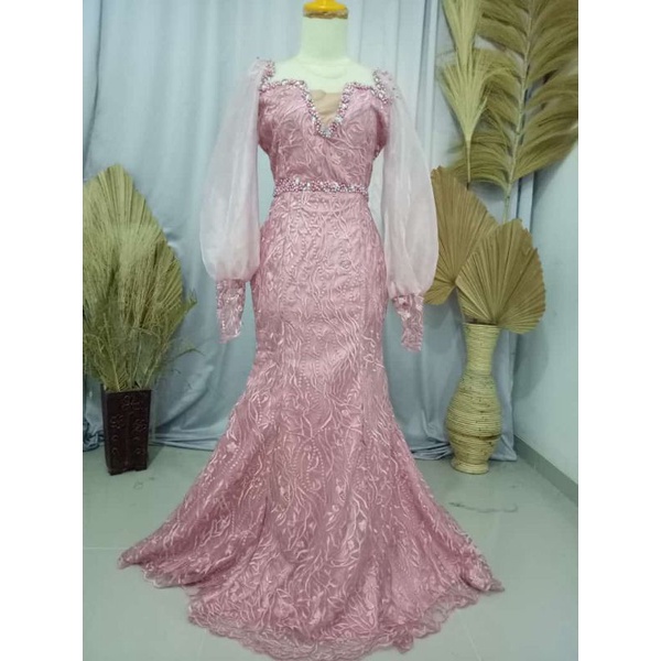 RNDGaun singer lengan balon/dress kondangan/gaun panggung