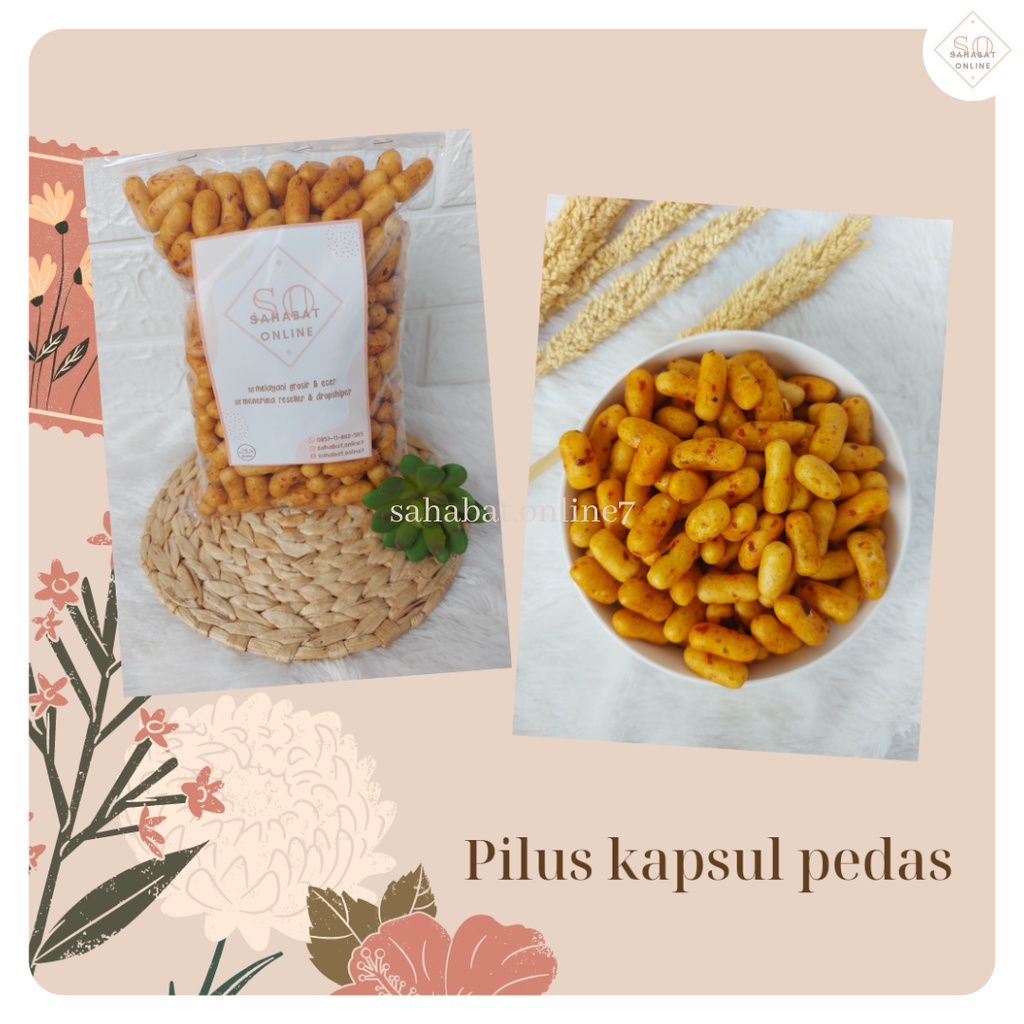 

PILUS RASA IKAN KAPSUL PEDAS MANIS GURIH CEMILAN ENAK SNACK JAJAN/CEMILAN KHAS TEGAL/OLEH-OLEH KHAS TEGAL