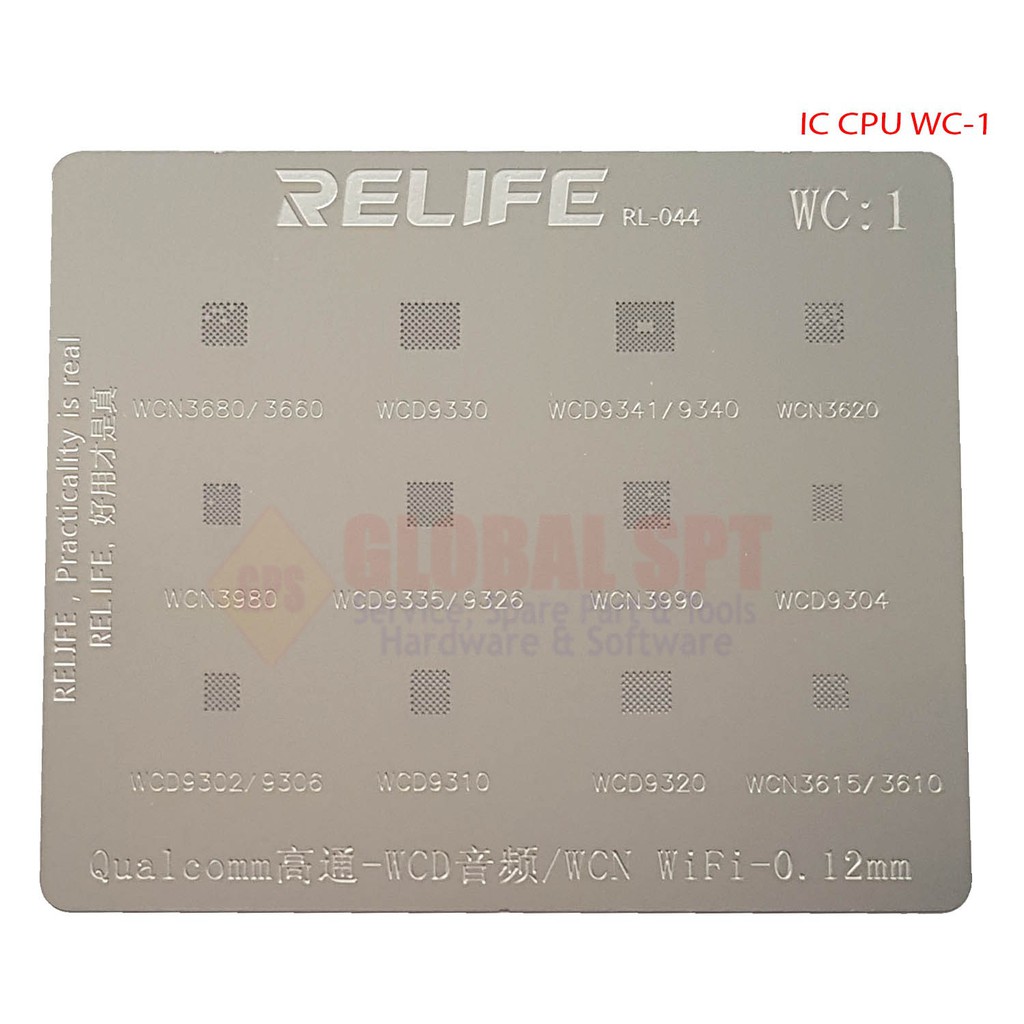 CETAKAN IC RELIFE WC-1 / CETAKAN IC CPU WC1