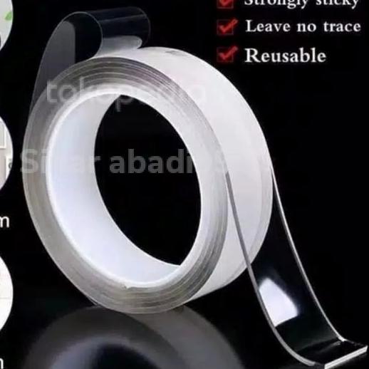

➤ double tape nano magic bening 2mm x 5m super kuat Doble dobel tip ™
