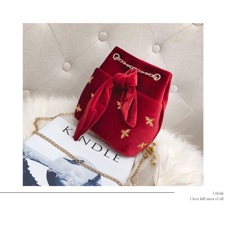 Dream Velvet shoulderbag import / Tas selempang wanita beludru - tas bludru