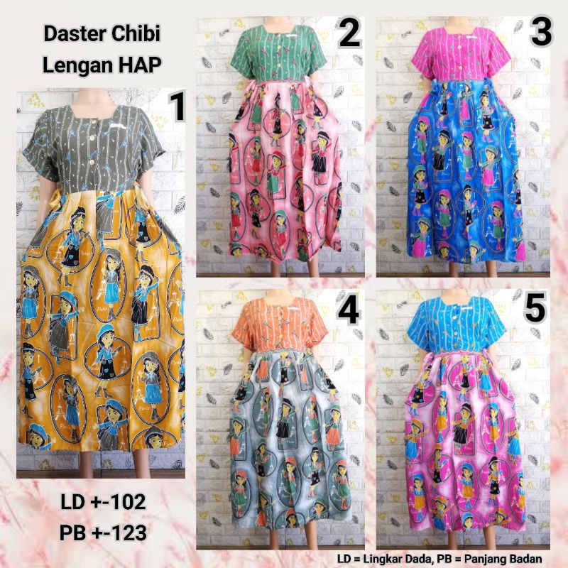 DASTER CHIBI LENGAN HAP SERI DASTER MODERN ADEM KEKINIAN EIFEL + BU TEJO DBLS