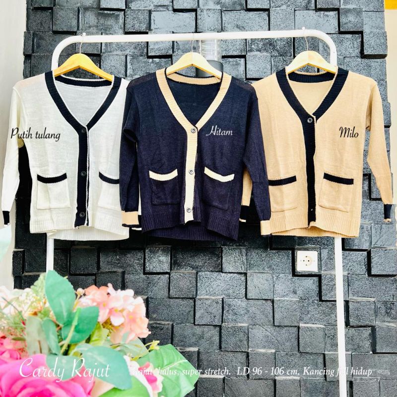 Cardi Rajut Two Tone //JF435