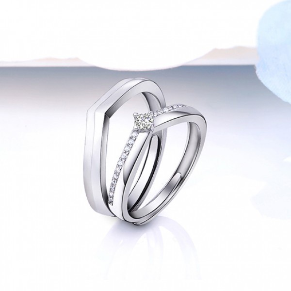 Cincin Kawin Lamaran Kawin Tunangan Perak Murni Asli Silver Perak 925 Nikah Emas Wanita Sepasang Pas