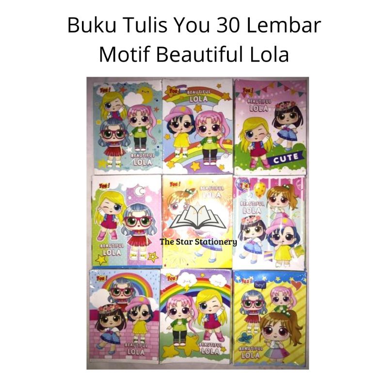 

(1 Pak isi 20 Buku) Buku Tulis YOU 30 Lembar / Buku Tulis Murah Kertas Tipis 45 Gram (1 Pak/20)
