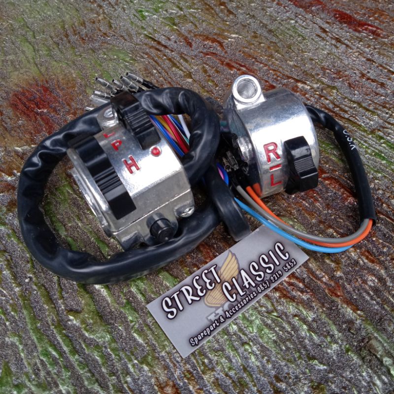 Saklar Holder set Honda C70 c90 Engkol Detail Original Import non starter