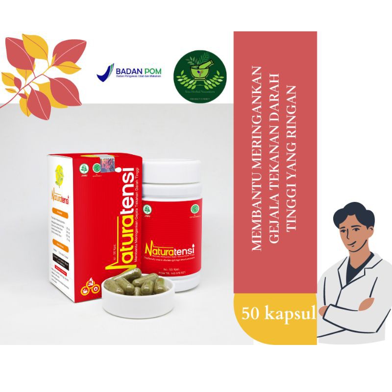 Naturatensi Naturafit Asli 100% Original / Obat Hipertensi Darah Tinggi (isi 50 Kapsul)