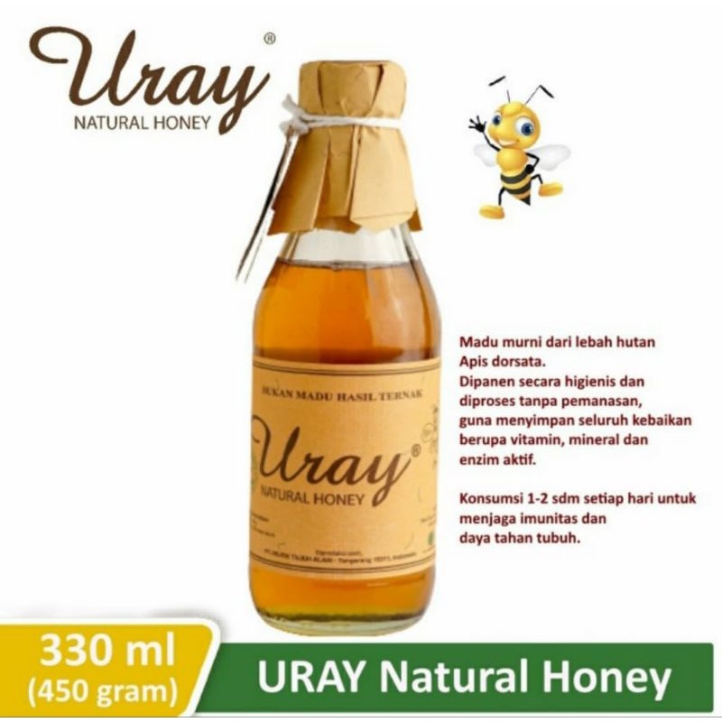 

Madu Uray Natural Honey Organik 450 gr Grade A Bukan Madu Hasil Ternak