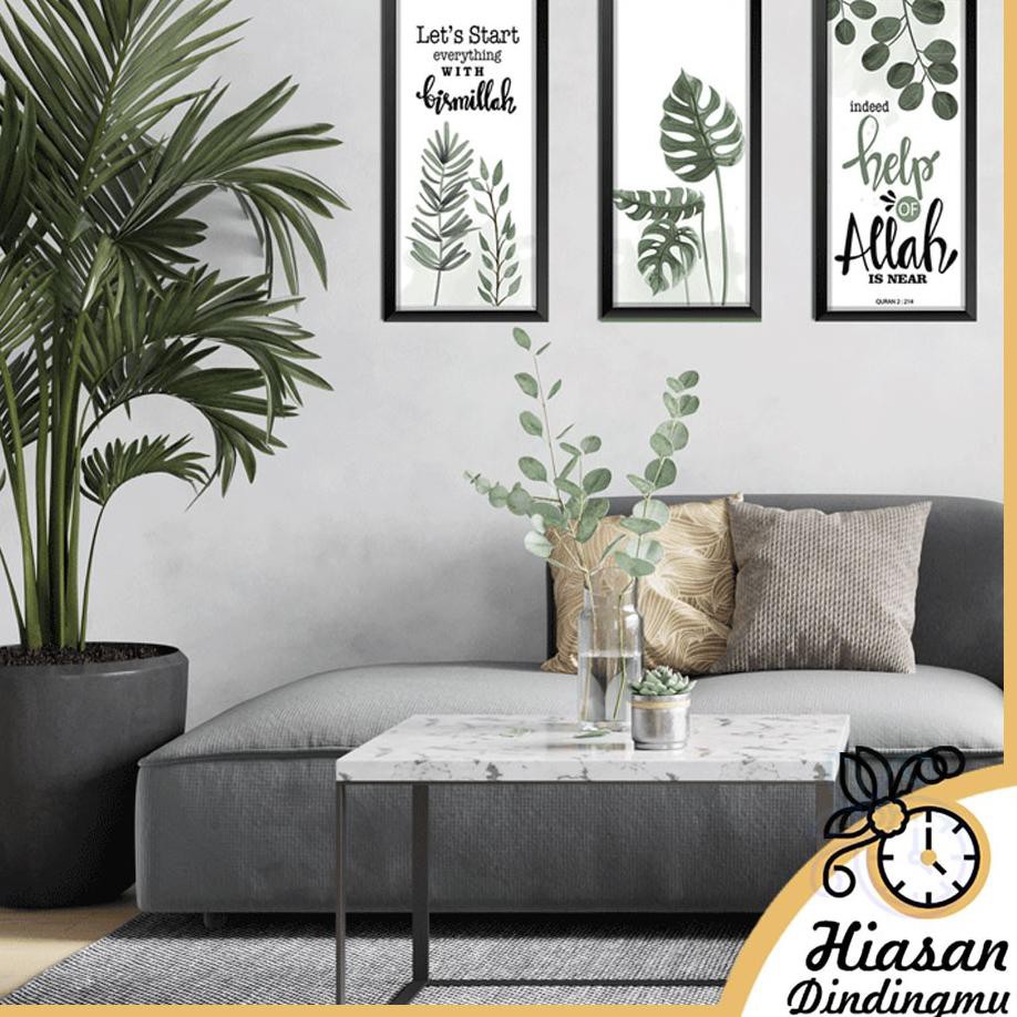 YYT Hiasan dinding kamar tidur dekorasi kamar islami dekorasi dinding kamar monstera tropical❄ (Supe