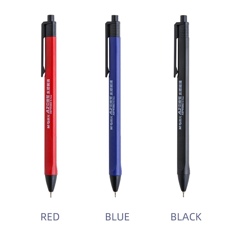 Pulpen Gel 0.7mm Warna Hitam Biru Merah A2