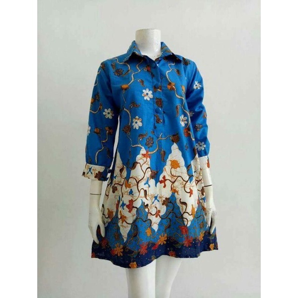 tunik batik kantor//atasan batik wanita //tunik batik kantor//tunik batik modern