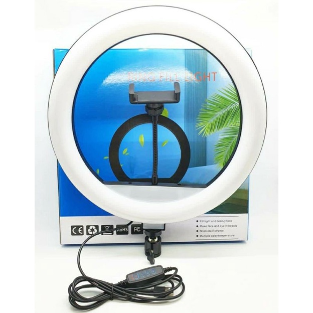 LAMPU SELFIE RING LIGHT LED 33CM BD-330 MAKE UP VLOG RINGLIGHT BEAUTY INFLUENCER WAJIB PUNYA!!