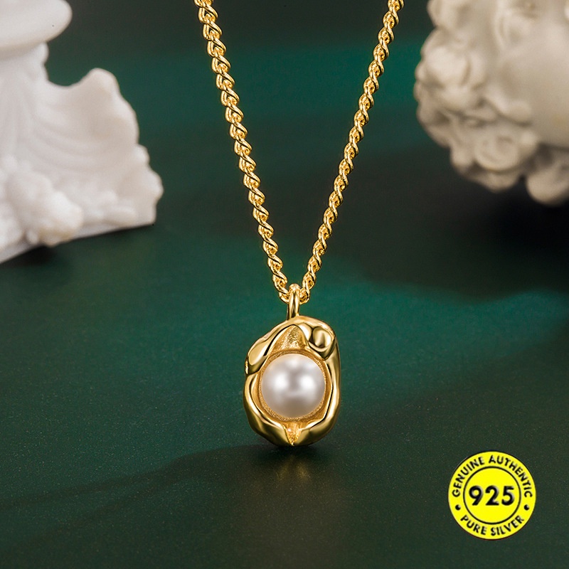 Kalung Mutiara 18K Dold Shell Untuk Wanita