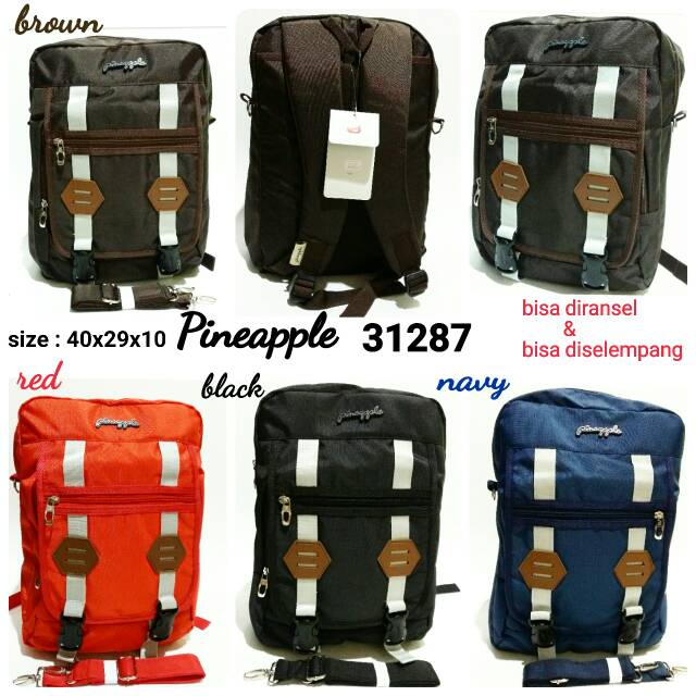 Tas sekolah cewek ransel backpack dan selempang pineapple 31287 murah dan terbaru