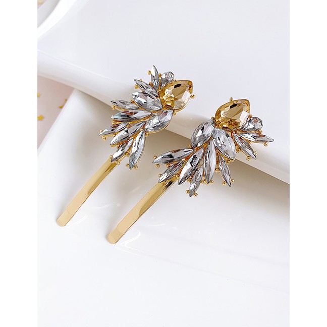 LRC Jepit Rambut Fashion Alloy-studded Geometric Shape Hairpin F72350