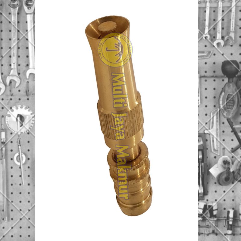 Hose Nozzle - Kepala Semprotan Lurus Kuningan Taman Garasi