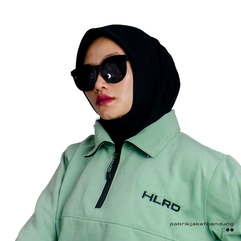 Holyrider Turtleneck Zipper  Emerald &amp; Mint II Sweater kerah tinggi trendy