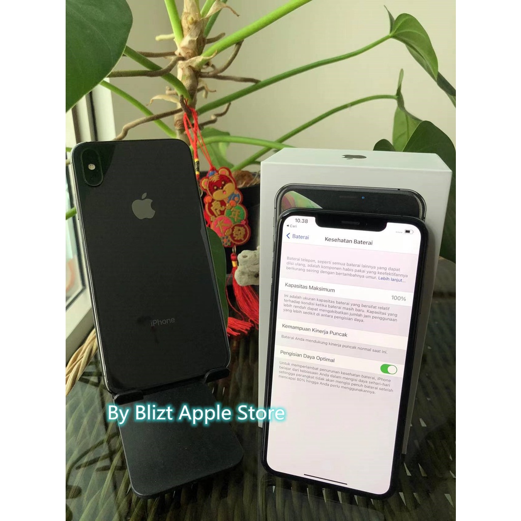 iPhone Xs Max 256GB All Sim Silent Fullset Original Second Mulus100% 3utools All Green (Garansi 1 Tahun)