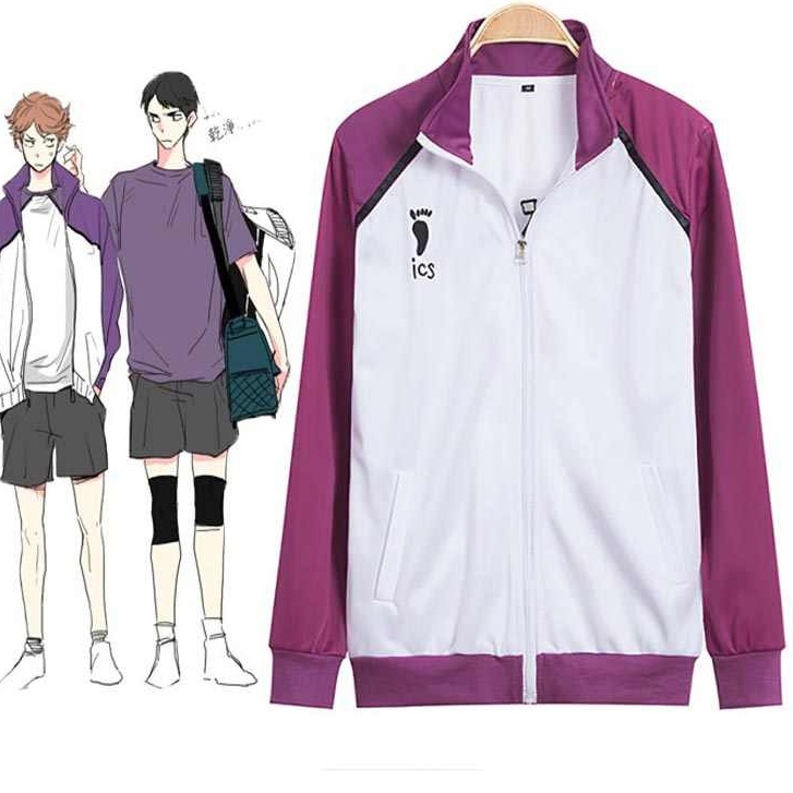 Jaket Anime Haikyuu Karasuno Inarizaki Nekoma Fukurodani Aoba Johsai Nekoma Cosplay Premium