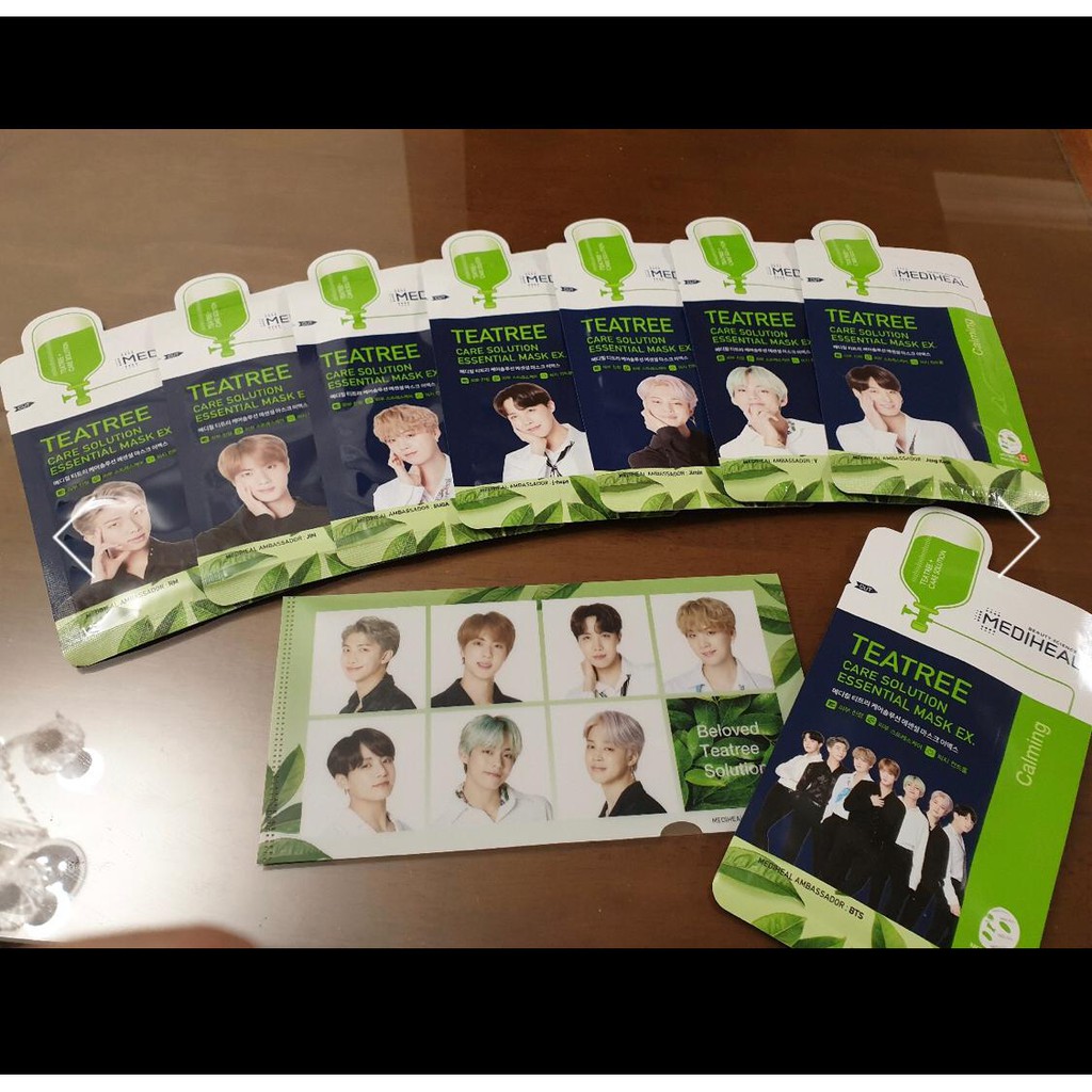 Download Mediheal Teatree Care Solution Essential Mask Ex Bts Edition Limited Mediheal X Bts 1pcs Shopee Indonesia PSD Mockup Templates